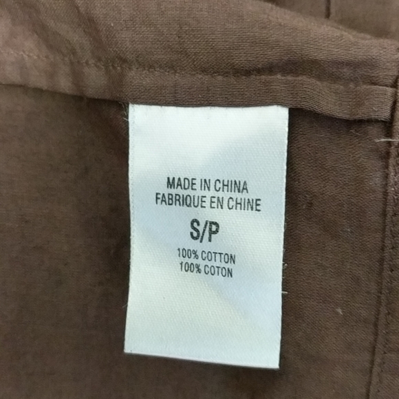 [Theory] Brown Puffed Sleeve Button Up Blouse S - Picture 6 of 6